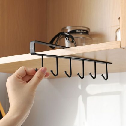 Cupboard Utensil Metal Holder Hanging under Kitchen Cabinet